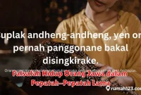 Falsafah Hidup Orang Jawa dalam Pepatah-Pepatah Lama